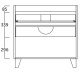 Mueble de baño Escorpio Coycama croquis 9