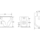 Pack inodoro + cisterna empotrada + pulsador Roundy Bruntec croquis 7