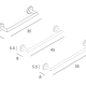 Toallero barra fija de baño Eco 6500 Manillons Torrent croquis 15