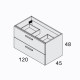 Conjunto mueble de baño Gaia Bruntec croquis 3