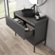 Mueble de baño con encimera de cargas minerales Icon Visobath detalle 5