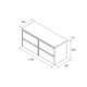 Conjunto mueble de baño con encimera de madera Noja Salgar croquis 11