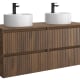 Conjunto mueble de baño Kira Salgar con lavabo sobre encimera detalle 7
