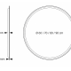 Espejo de baño con luz LED Ring Bruntec croquis 4