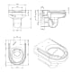Inodoro suspendido New Wccare PMR de Unisan croquis 3