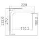 Grifo de lavabo Fiyi Imex croquis 3