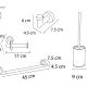 Conjunto de accesorios de baño Tau Mediterránea croquis 5
