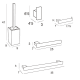 Conjunto de accesorios de baño Natura 1900 Manillons Torrent croquis 6