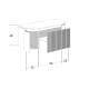 Mueble de baño madera maciza de fresno con encimera de madera Evo Curve Bruntec croquis 3