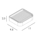 Jabonera de baño a pared Eco 6500 Manillons Torrent croquis 7