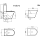 Pack inodoro mate + cisterna + bidé Lisboa Bruntec croquis 4