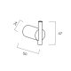 Percha de baño (2 unidades)  Essential Medimex croquis 6