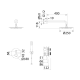 Conjunto de ducha y baño empotrado Line Imex croquis 23
