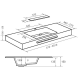 Lavabo suspendido Miami Bruntec croquis 2