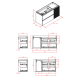 Conjunto mueble de baño Lazio Grupo Seys croquis 2