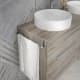Mueble de baño con encimera de madera Galsaky Coycama detalle 2