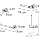 Conjunto de accesorios de baño Paula de Mediterránea croquis 5