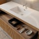 Conjunto de mueble de baño con lavabo Solid Surface Duna Bruntec detalle 13