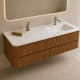 Conjunto de mueble de baño con lavabo Solid Surface Duna Bruntec detalle 11