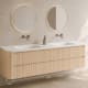 Conjunto de mueble de baño con lavabo Solid Surface Duna Bruntec croquis 16