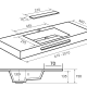 Lavabo suspendido Miami Bruntec croquis 5