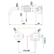 Grifo de lavabo empotrado Bless Imex croquis 27