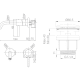 Pack Grifo de lavabo empotrado Monza Imex + Válvula click-clack de Imex croquis 5
