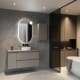 Mueble de baño MDF lacado con encimera de madera Vilma Bruntec principal 0