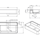Lavabo sobre encimera Sanlife Unisan Sanidusa croquis 2