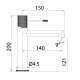 Pack Grifo de lavabo Line Imex + Válvula click-clack croquis 14