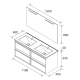 Conjunto mueble de baño Attila Salgar croquis 14