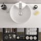 Conjunto mueble de baño Kira Salgar con lavabo sobre encimera detalle 10