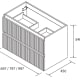 Conjunto mueble de baño Kira Salgar con lavabo sobre encimera croquis 15