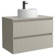 Conjunto mueble de baño Kira Salgar con lavabo sobre encimera detalle 7