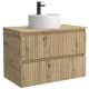 Conjunto mueble de baño Kira Salgar con lavabo sobre encimera detalle 6