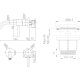 Pack Grifo de lavabo empotrado Monza + Válvula click-clack + Sifón visto redondo de Imex croquis 5