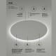Espejo de baño con luz LED Oval Ledimex detalle 5