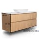 Mueble de baño madera maciza con encimera de Solid surface Alpes 1 Bruntec croquis 7