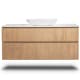 Mueble de baño madera maciza con encimera de Solid surface Alpes 1 Bruntec detalle 3
