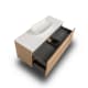 Mueble de baño madera maciza con encimera de Solid surface Alpes 1 Bruntec detalle 4