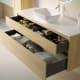 Mueble de baño madera maciza con encimera de Solid surface Alpes 1 Bruntec detalle 2
