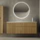 Conjunto de mueble de baño de madera maciza ranurado Alpes 2 Bruntec principal 0