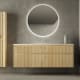 Conjunto de mueble de baño de madera maciza ranurado Alpes 2 Bruntec principal 1