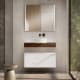 Mueble de baño con encimera de madera 10 cm de altura en color Valenti  con cajonera Nomad Visobath principal 1