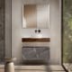 Mueble de baño con encimera de madera 10 cm de altura en color Valenti  con cajonera Nomad Visobath principal 2