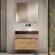 Mueble de baño con encimera de madera 10 cm de altura en color Valenti  con cajonera Nomad Visobath principal 0