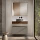 Mueble de baño con encimera de madera 10 cm de altura en color Valenti  con cajonera Nomad Visobath principal 3