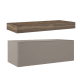 Mueble de baño con encimera de madera 10 cm de altura en color Valenti  con cajonera Nomad Visobath principal 6