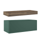 Mueble de baño con encimera de madera 10 cm de altura en color Valenti  con cajonera Nomad Visobath principal 8