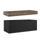 Mueble de baño con encimera de madera 10 cm de altura en color Valenti  con cajonera Nomad Visobath principal 11